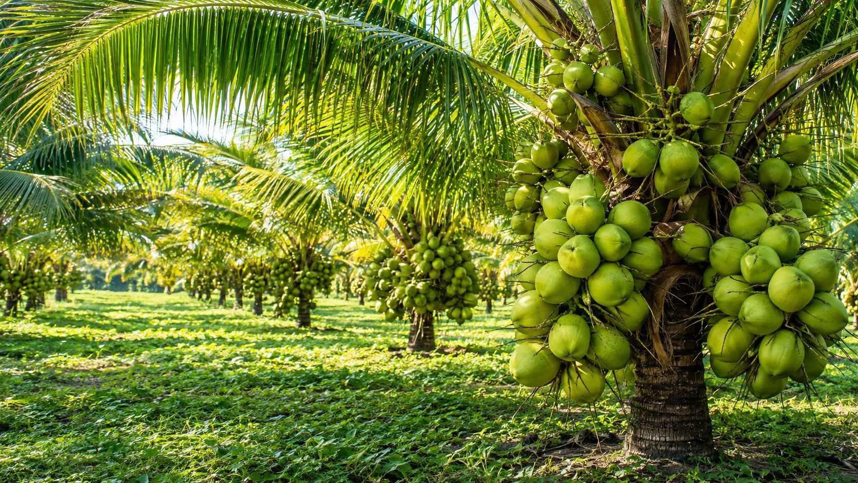 Coconut grove on the OEH Agrihorti plantation